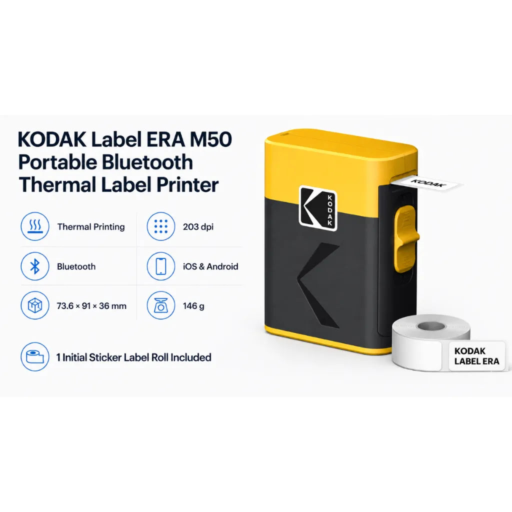 KODAK Label ERA M50 Portable Bluetooth Thermal Label Printer Original KODAK Label ERA M50 Portable Bluetooth Thermal Label Printer Original