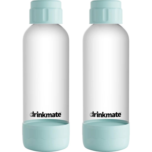 DrinkMate PET Bottles 1L Arctic Blue, RED, White or Black Twin Pack (2)