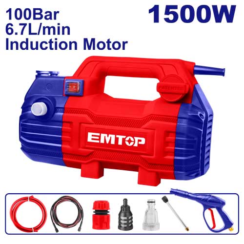 Emtop car washing machine 1500W 100BAR High Pressure Washer 1500W EHPW1501 Emtop car washing machine 1500W 100BAR High Pressure Washer 1500W EHPW1501