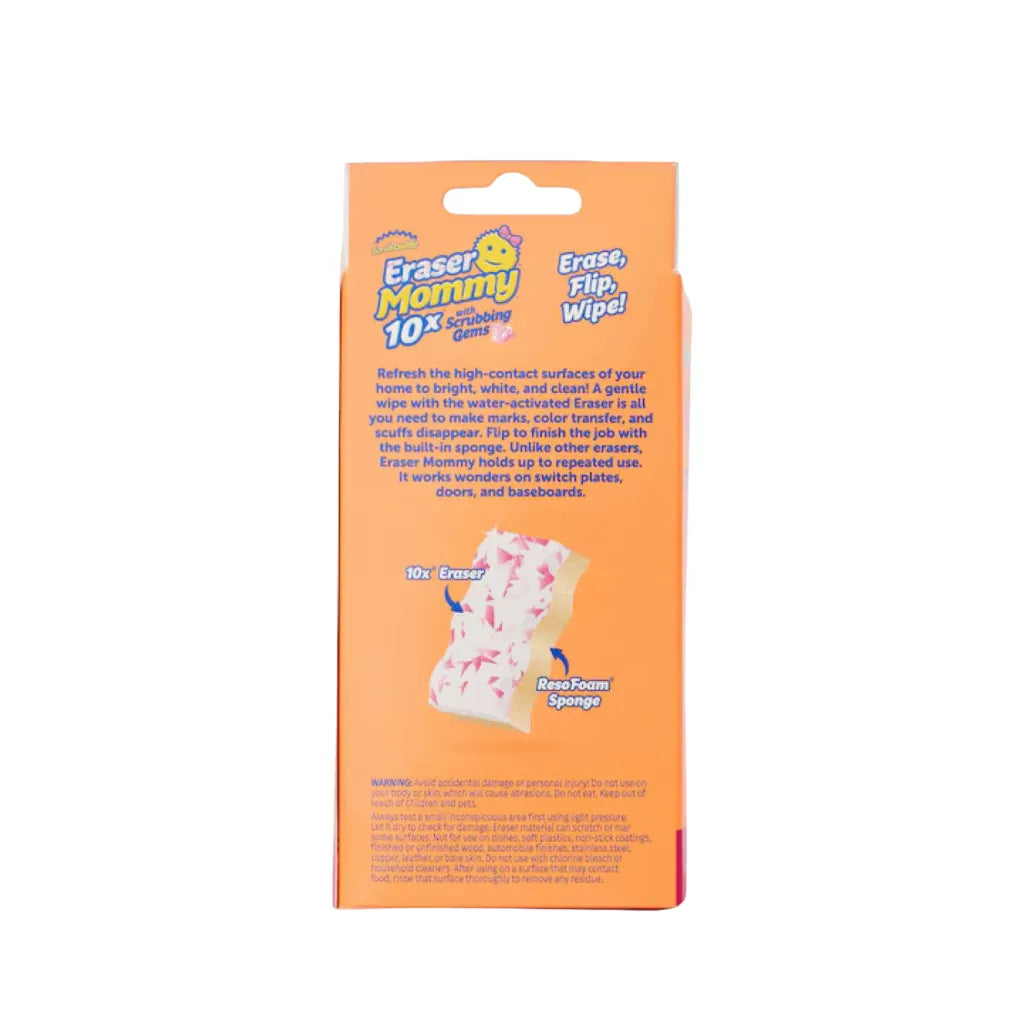 Scrub Daddy Eraser Mommy – Dual-Texture Cleaning Sponge Cleans with just tap water Scrub Daddy Eraser Mommy – Dual-Texture Cleaning Sponge Cleans with just tap water