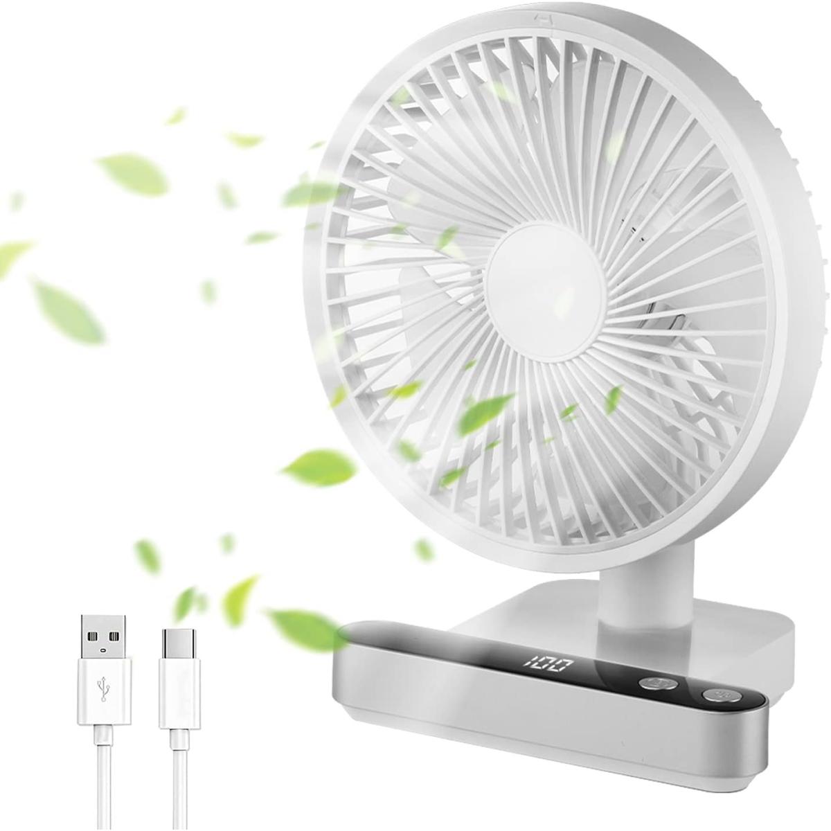 Portable 4 Wind Speed Rechargeable USB Desktop Fan 4W size: 170x106×226mm