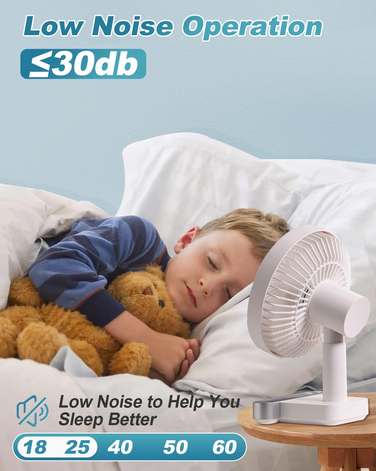 Portable 4 Wind Speed Rechargeable USB Desktop Fan 4W size: 170x106×226mm