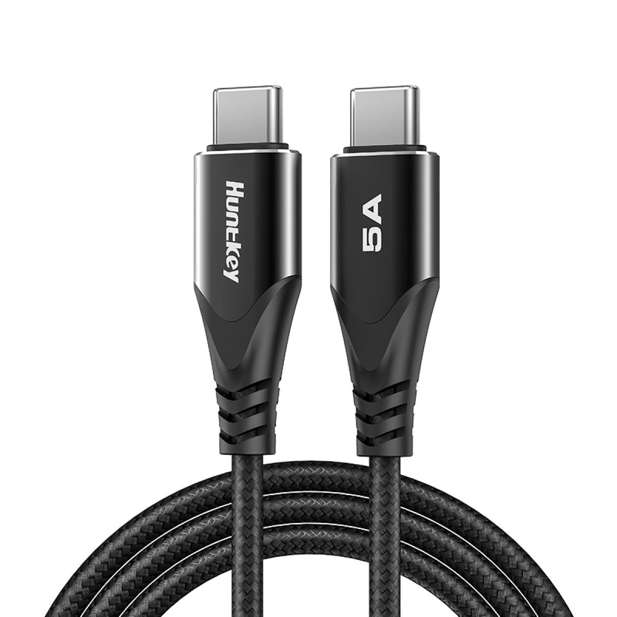 Huntkey HKCC502001 Fast Charging USB-C to USB-C Cable 2M 100W 5A-Black Huntkey HKCC502001 Fast Charging USB-C to USB-C Cable 2M 100W 5A-Black
