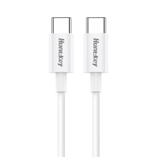 Huntkey HKCC301203 Fast Charging Type-C to Type-C Cable 1.2M 60W 3A-White