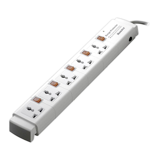 Huntkey PZC502 Power Strips, Universal Standard Double break safety switch  250V