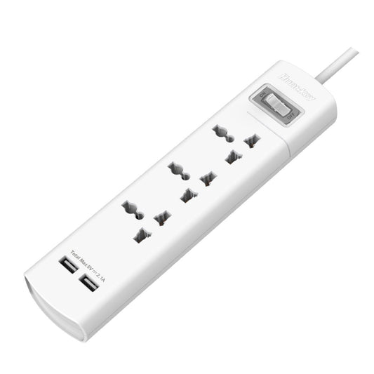 Huntkey SZM307 Power Strips, Universal Standard Two powered USB ports 2.1 AMP