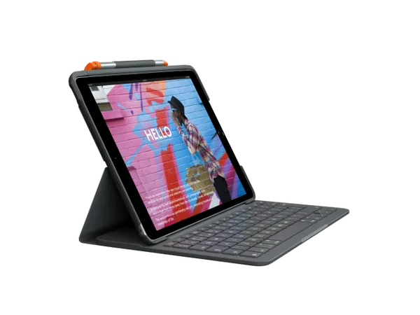 Logitech Slim Folio For iPad (5th, 6th, 7th, 8th and 9th gen) (3rd)-Graphite