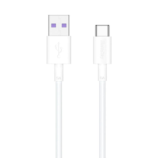 Huntkey HKAC501201 USB to Type-C Cable 1.2M cable 5A 480Mbps -White