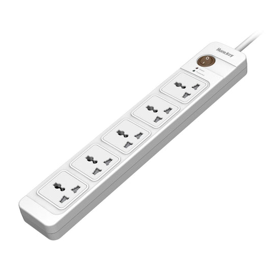 Huntkey SZE501 Power Strips, Universal Standard Child-protective 5Meter cable UK 250V