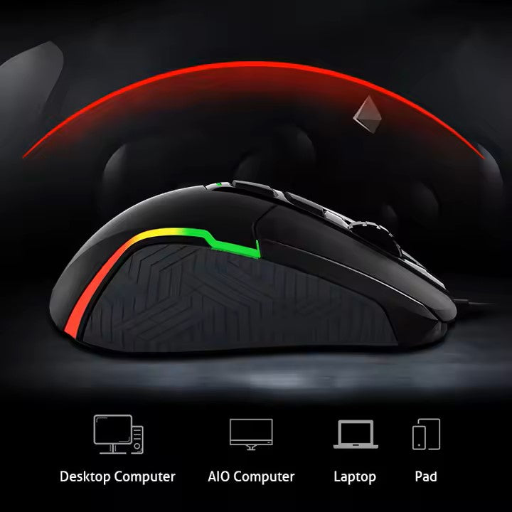 MeeTion MT-G3360 USB Professional Macro Gaming Mouse, Resolution 12000DPI, Keys:7