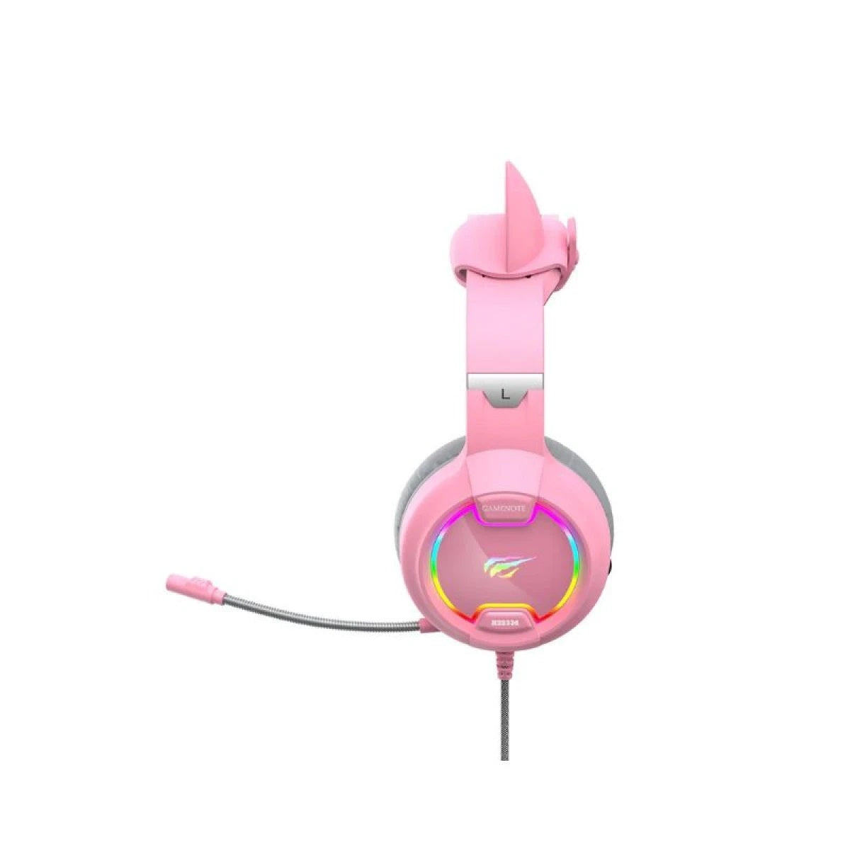 HAVIT GAMENOTE H2233D GAMING HEADPHONE COOL SHAPE RGB LIGHT - Pink