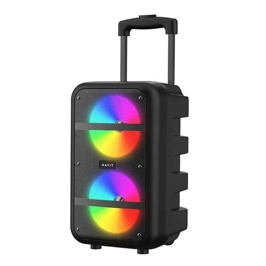 HAVIT SQ116BT Portable Bluetooth Black Trolley Speaker with Microphone Power: 5W*2