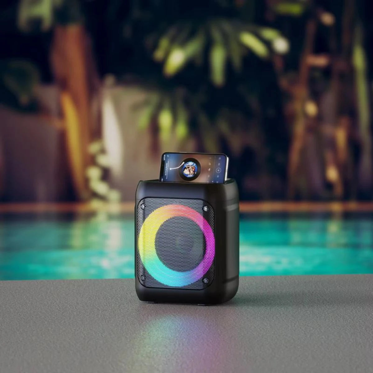 HAVIT SQ133BT Outdoor Plaza Speaker, Outdoor Bright RGB Lighting, Bluetooth 8W