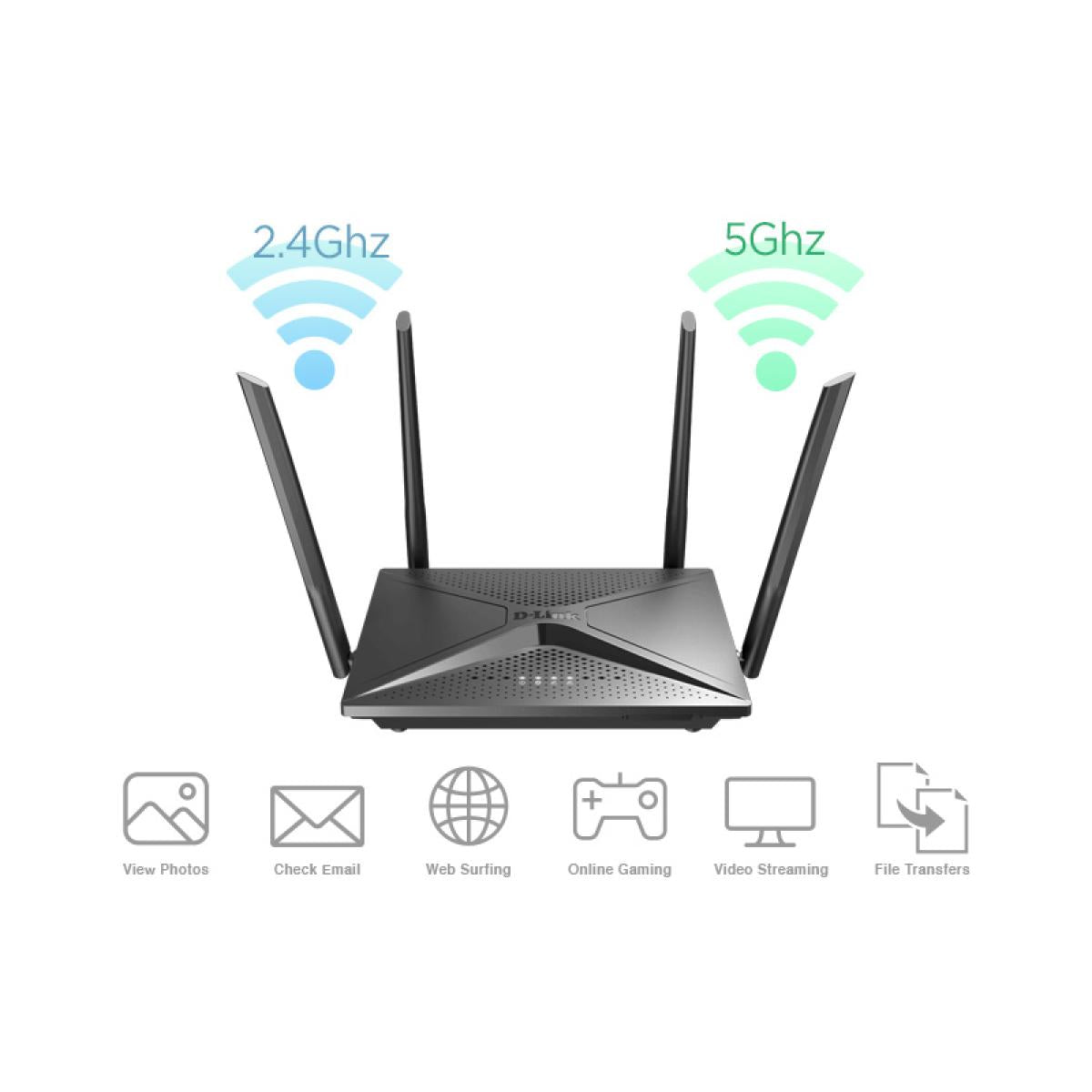 D-Link DIR-2150 AC2100 Wi-Fi Gigabit Router 4 x Gigabit LAN ports