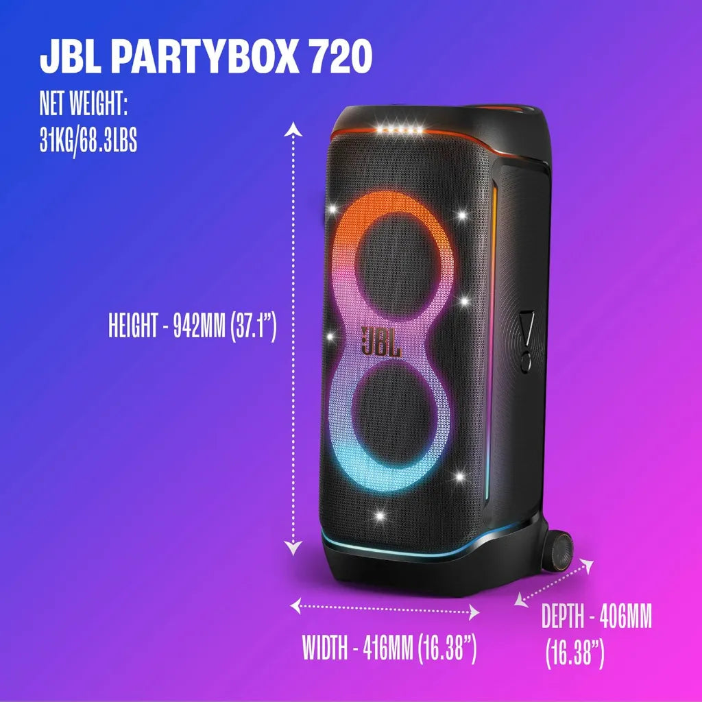 JBL PartyBox 720 - Loudest Battery-Powered Party Speaker with Superior Pro Sound JBL PartyBox 720 - Loudest Battery-Powered Party Speaker with Superior Pro Sound