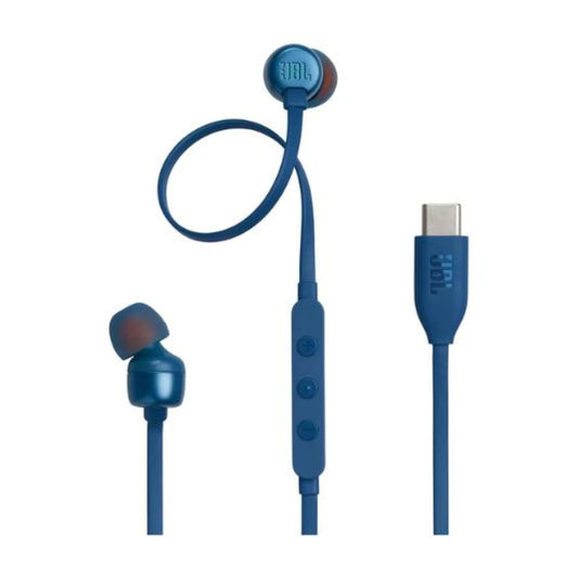 JBL TUNE 310C Wired Hi-Res In-Ear Earphones Type C – Blue/White