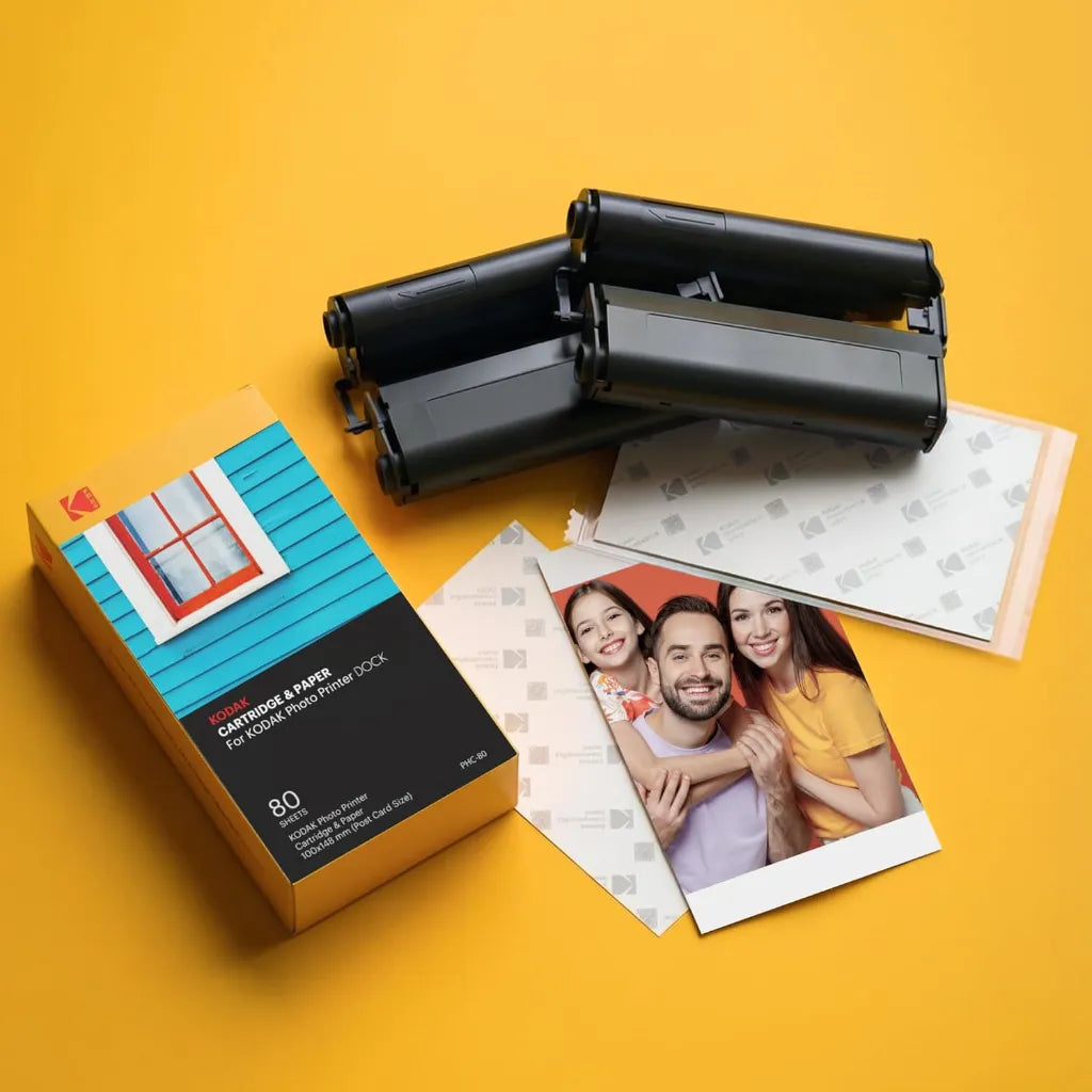 KODAK PHC-80 4PASS 4x6-inch Cartridge Refill Compatible Dock Photo– 80 Photos KODAK PHC-80 4PASS 4x6-inch Cartridge Refill Compatible Dock Photo– 80 Photos