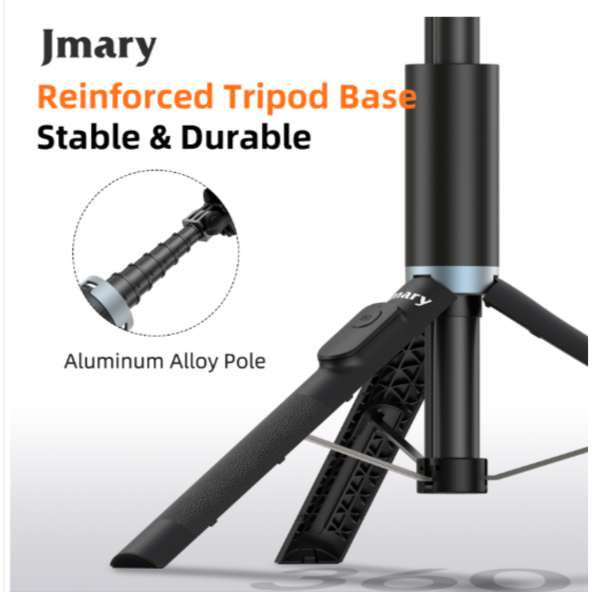 Jmary KT-259 All-in-One Selfie Stick (Tripod, selfie stick & Mobile Holder)