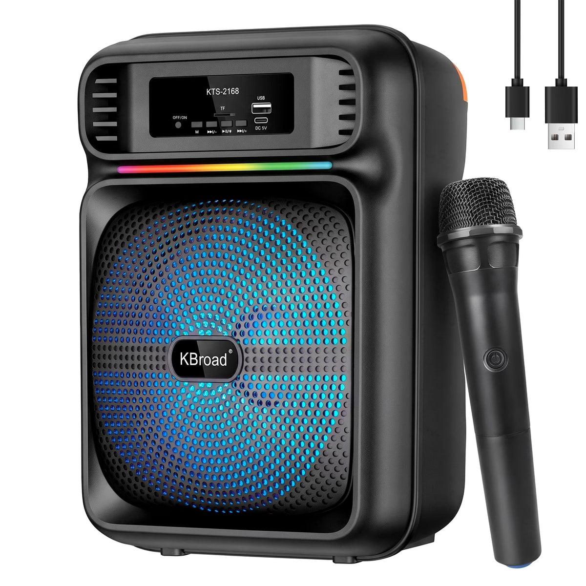 Portable Bluetooth speaker KTS-2168 8 inch Wireless Microphone, designed for party