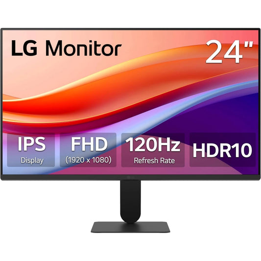 LG 24 Inch FHD IPS 120Hz HDR10 Monitor with Slim Stand- Monitor 24U411A-B