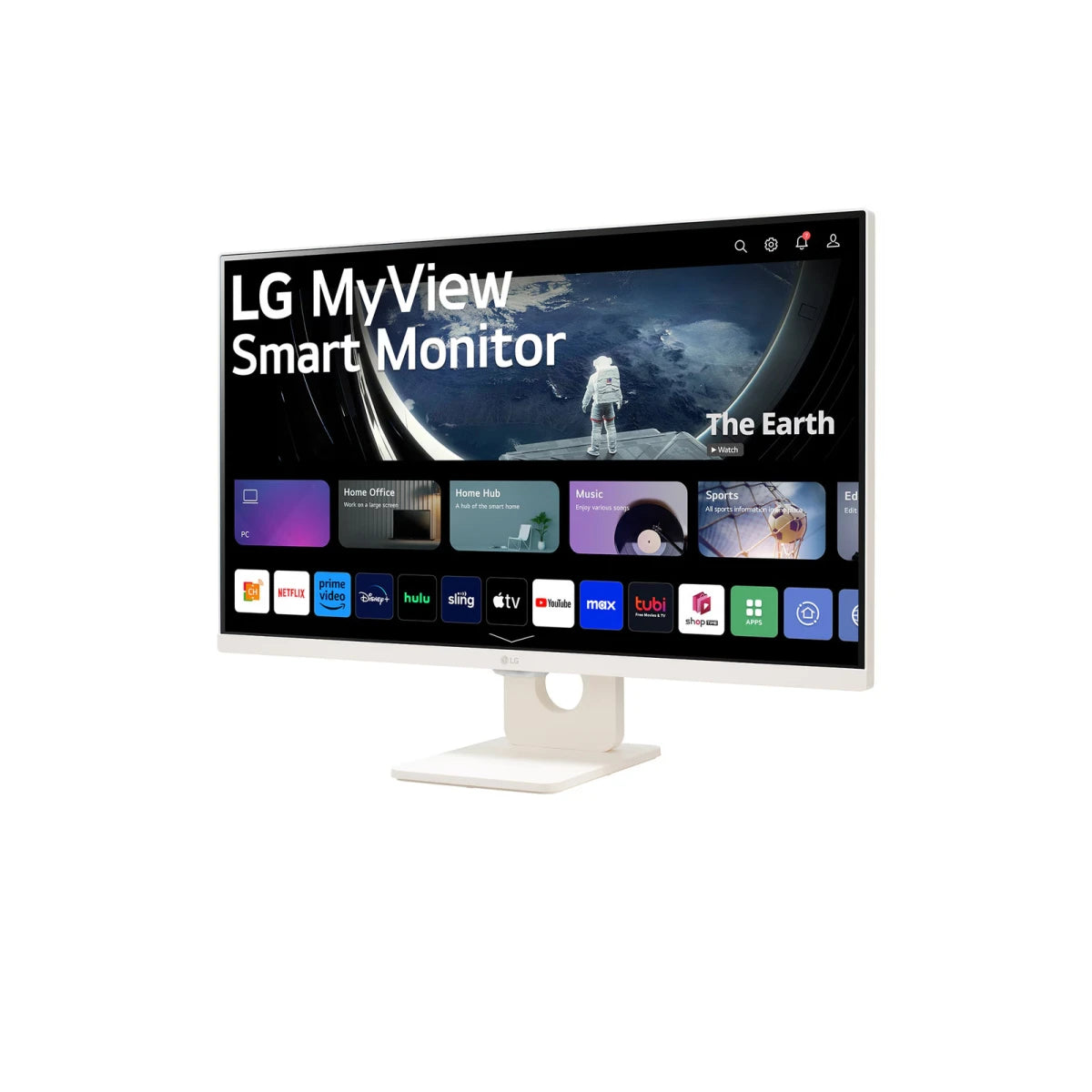 LG 27-Inch Smart Full HD IPS Monitor, Built-in Speaker Tilt Stand, White
