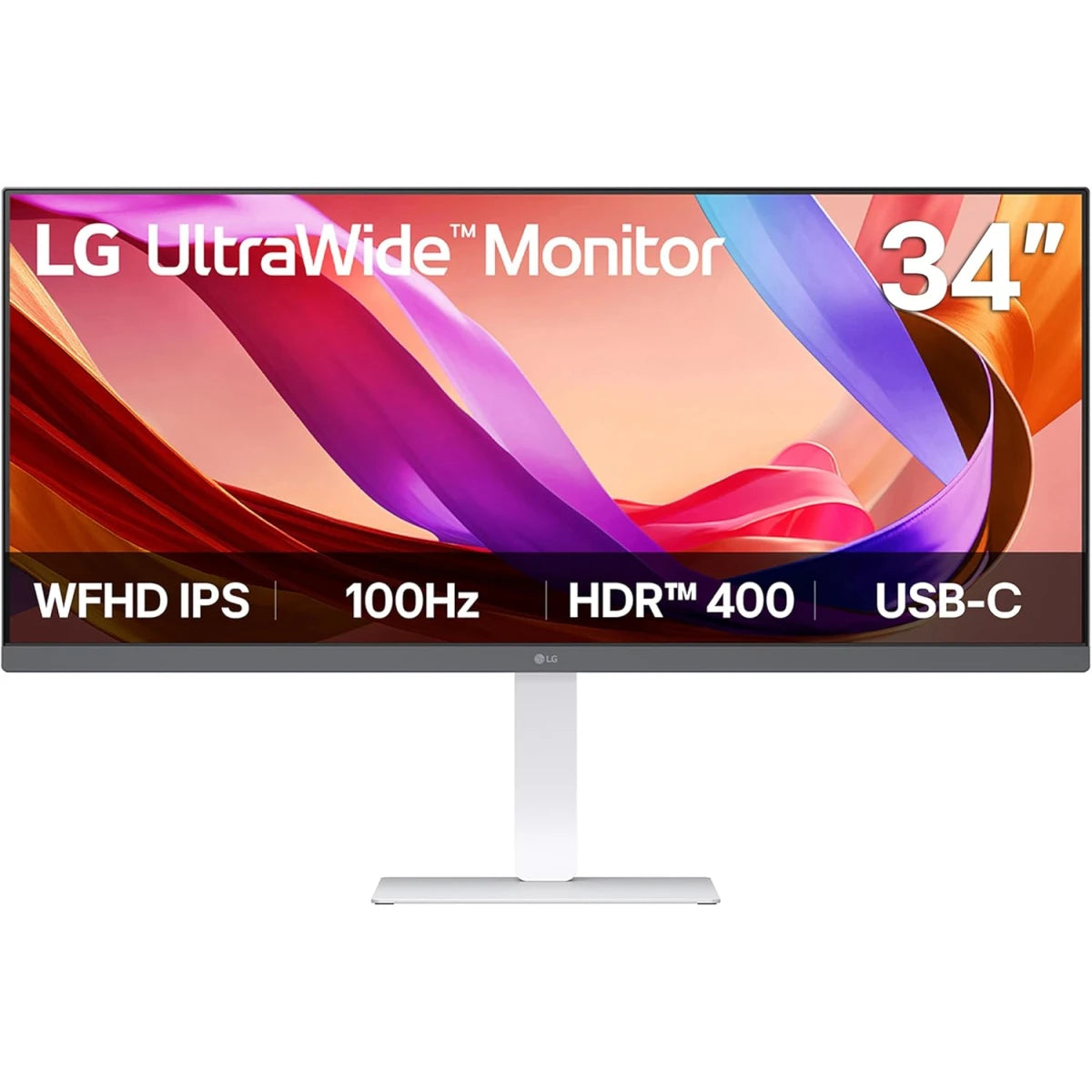 LG 34U530A-W 34"UltraWide™ IPS FHD 100Hz,with Slim Stand, Built-in Speakers- Monitor