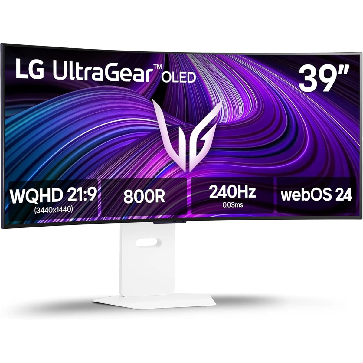 LG 39GX90SA-W UltraGear™ 39” OLED WQHD Curved Gaming Monitor 240 Hz Premium