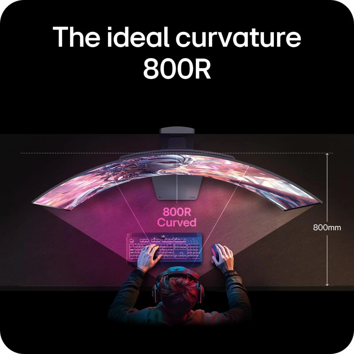 LG 45GX90SA-B UltraGear™ 45” OLED WQHD Curved Gaming Monitor – 240 Hz Premium