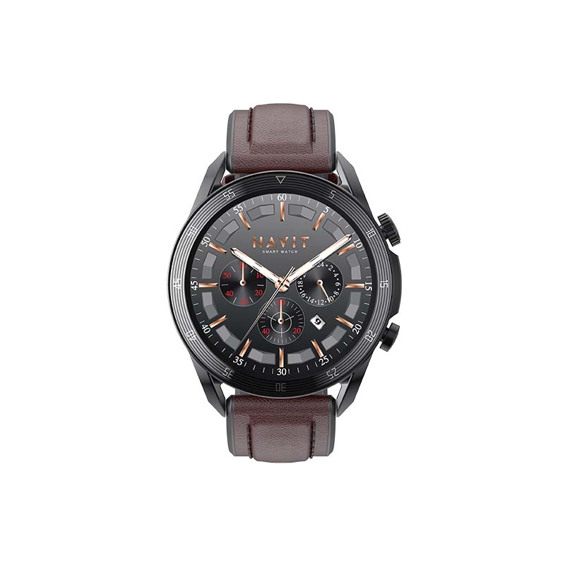 HAVIT M9030 PRO 24-Hour Life Assistant Smart Watch Brown