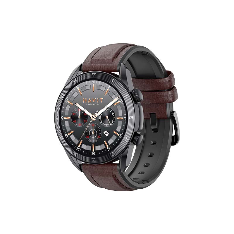 HAVIT M9030 PRO 24-Hour Life Assistant Smart Watch Brown