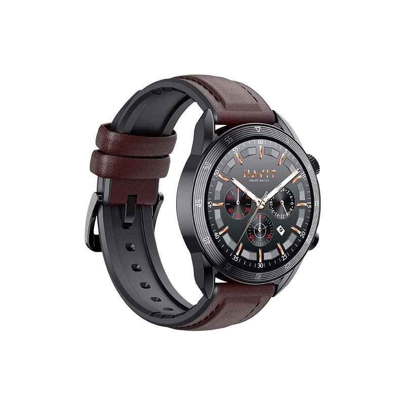 HAVIT M9030 PRO 24-Hour Life Assistant Smart Watch Brown