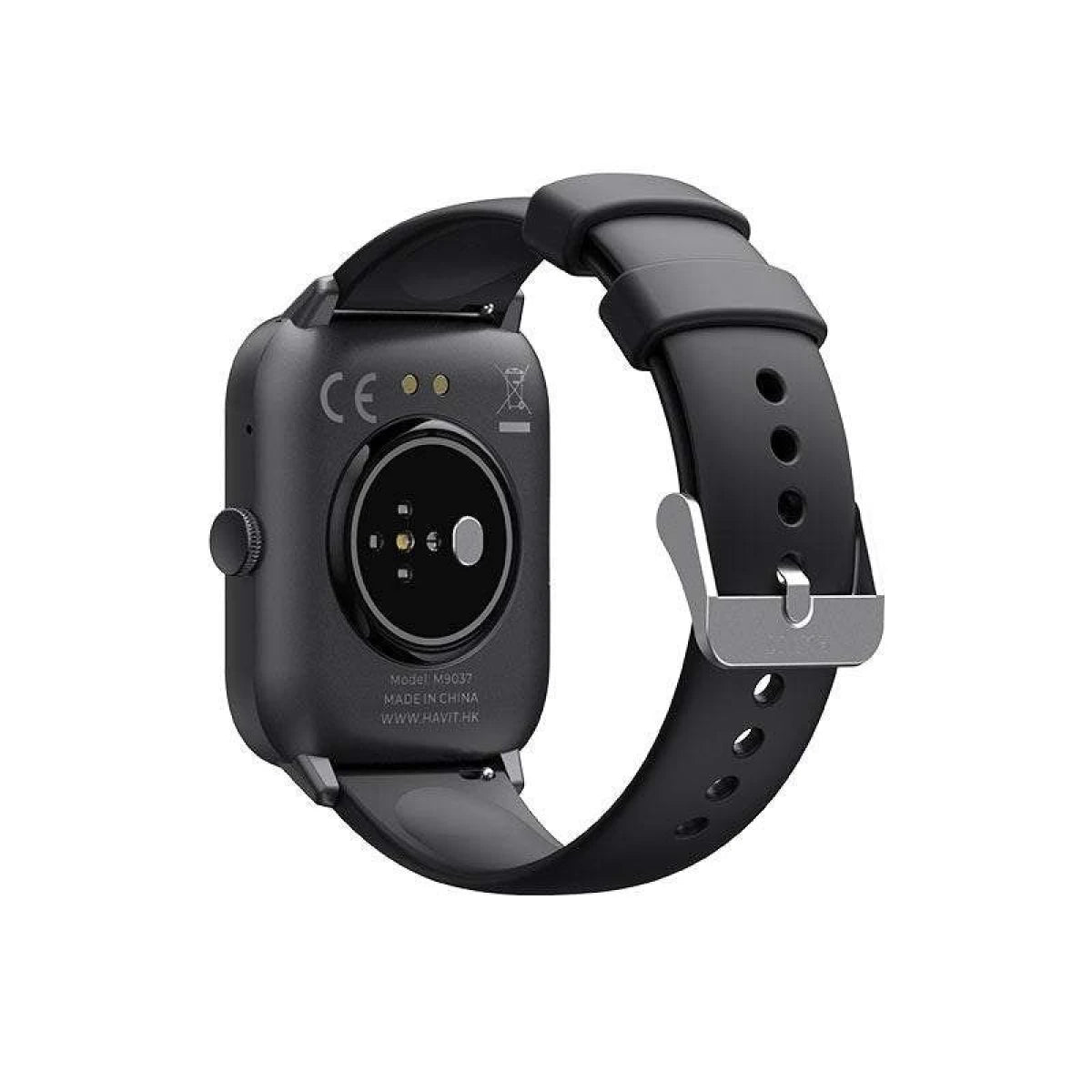 HAVIT M9037 Smart Watch with Voice Assistant, Bluetooth 5.1, Black