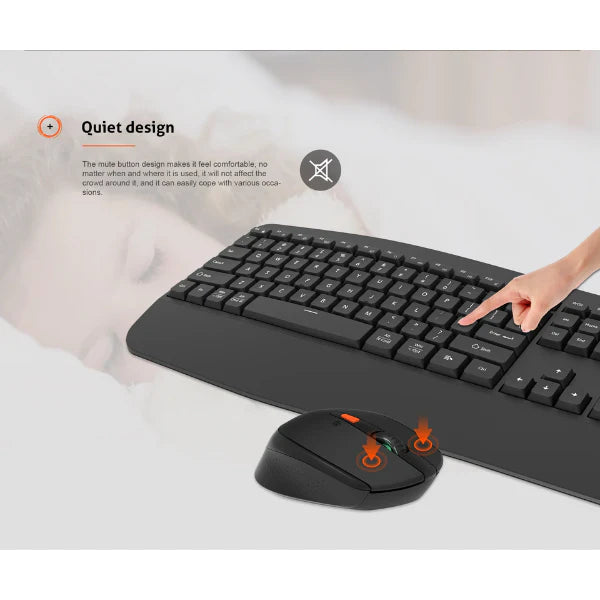 Meetion MT-DirectorA 2.4GHz & Bluetooth Dual, Ergonomic Keyboard & Mouse Combo