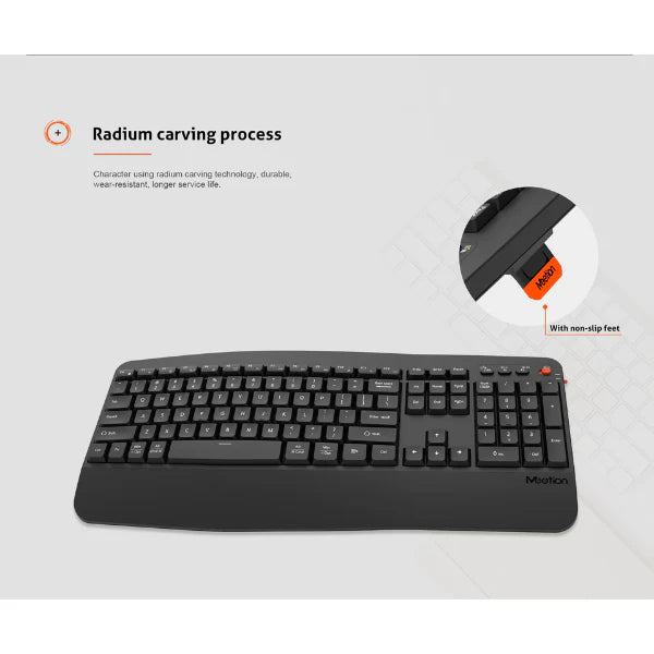 Meetion MT-DirectorA 2.4GHz & Bluetooth Dual, Ergonomic Keyboard & Mouse Combo