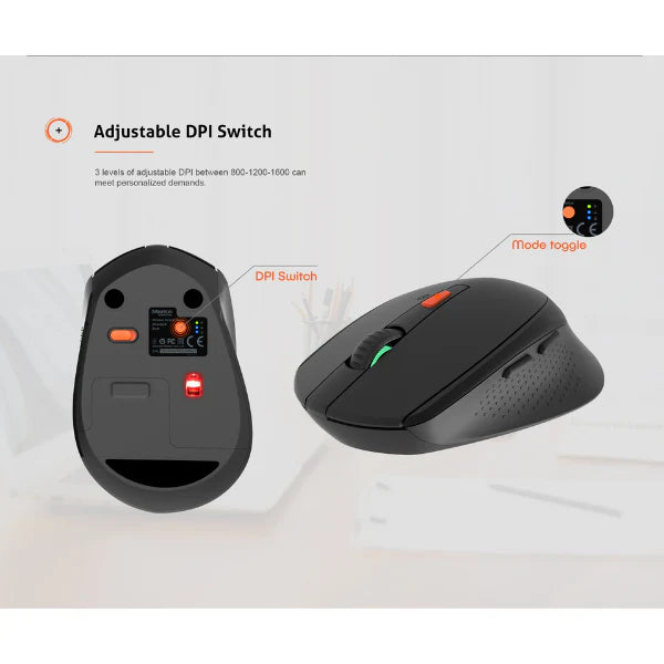 Meetion MT-DirectorA 2.4GHz & Bluetooth Dual, Ergonomic Keyboard & Mouse Combo