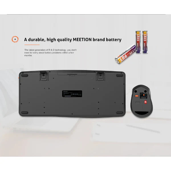 Meetion MT-DirectorA 2.4GHz & Bluetooth Dual, Ergonomic Keyboard & Mouse Combo