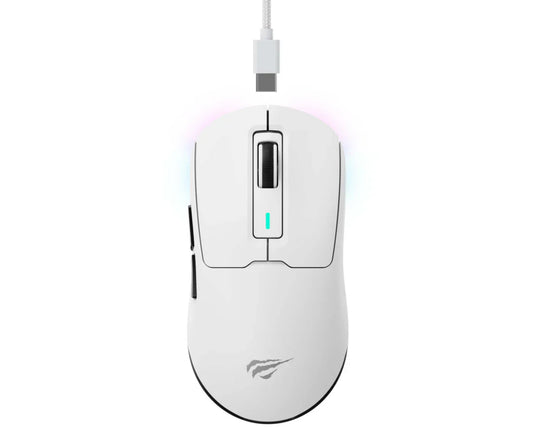 Havit MS969SE Game note Tri-Mode Gaming Mouse RGB Lighting: rechargeable. white
