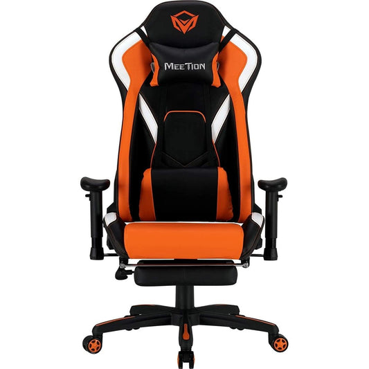 Meetion CHR22 Leather Reclining Gaming E-Sport Chair with Footrest, Microfiber leather