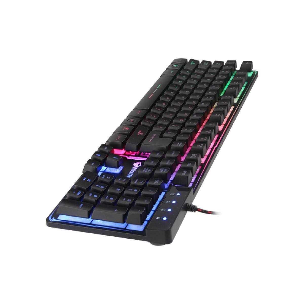 Meetion MT-K9300 Gaming Keyboard, Colorful Rainbow Backlit, USB Braided Cable