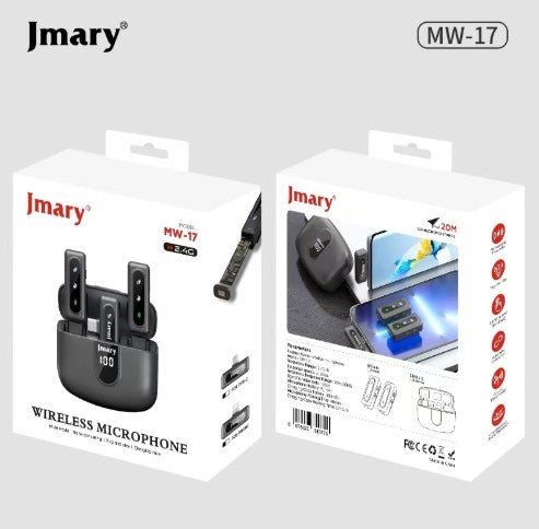 Jmary MW-17 2.4G Type-c Wireless Two Microphones (6 Hours) for Mobile