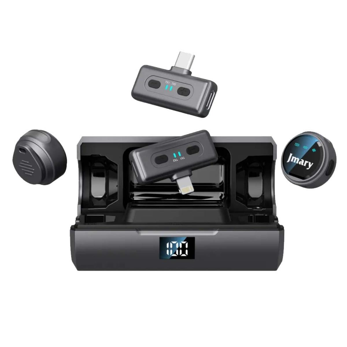 Jmary MW-19 2.4G Wireless Two Microphone for Mobile for iPhone & Type-C Jmary MW-19 2.4G Wireless Two Microphone for Mobile for iPhone & Type-C