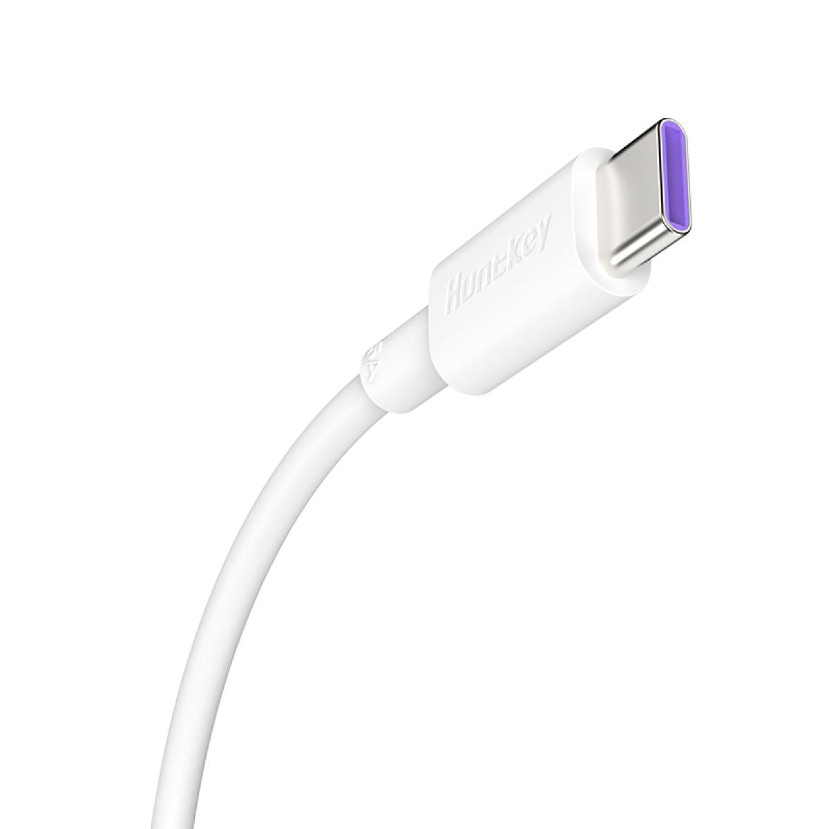 Huntkey HKAC501201 USB to Type-C Cable 1.2M cable 5A 480Mbps -White