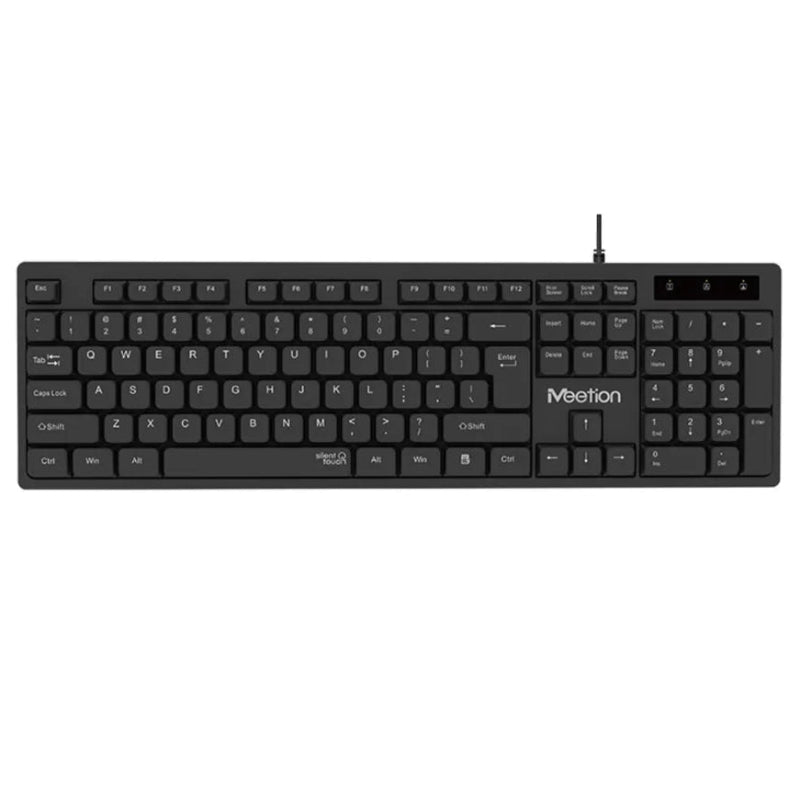 Meetion MT-K300 USB Standard Wired Keyboard, Ergonomic design, Silent touch