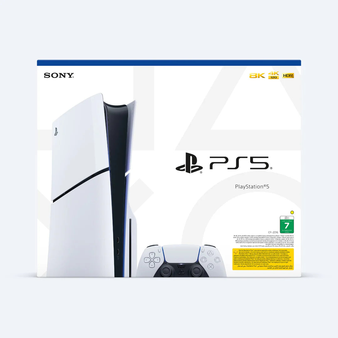 PlayStation 5 Slim 1TB Disk Edition - White (Only Online & DVD Games) PlayStation 5 Slim 1TB Disk Edition - White (Only Online & DVD Games)