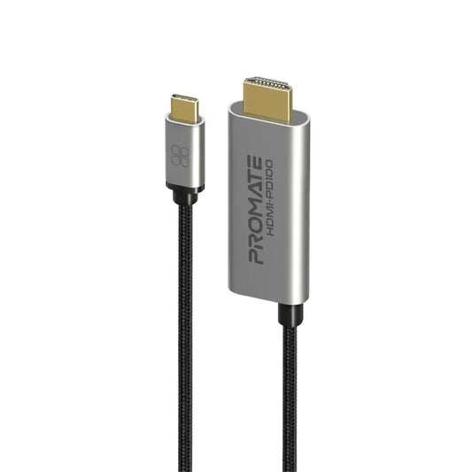 Promate HDMI-PD100, USB-C to HDMI Cable  Up to 4K@60 Hz Length 1.8 Meters