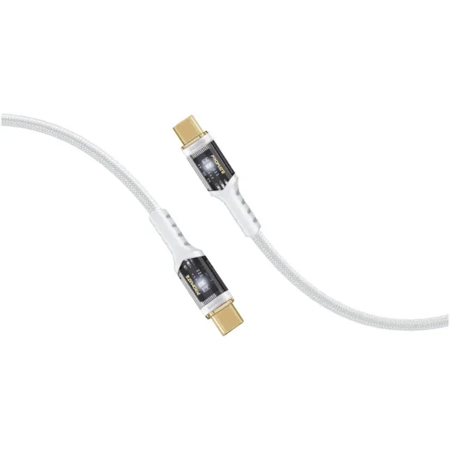 Promate Data Sync &Charge Cable High Tensile 100W PD USB-C LucidLine-CC200