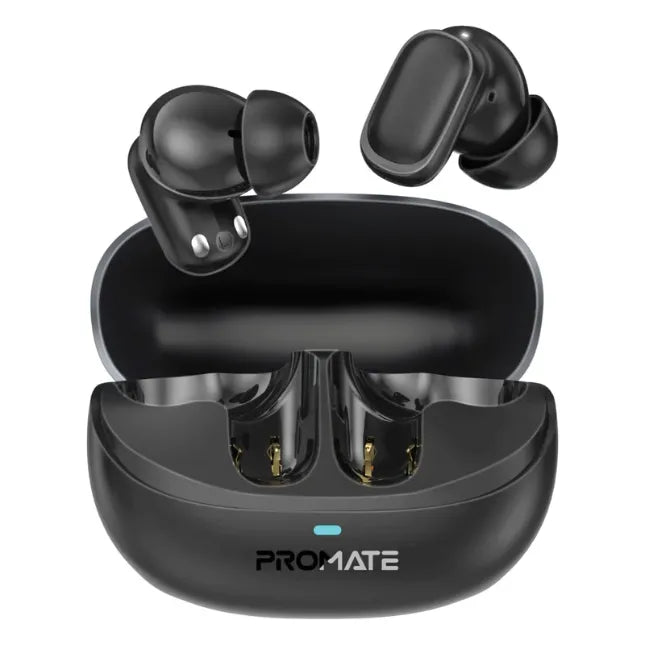 Promate Lush-Pro.Black TWS Earbuds High-Definition TWS Earbuds with Intellitouch