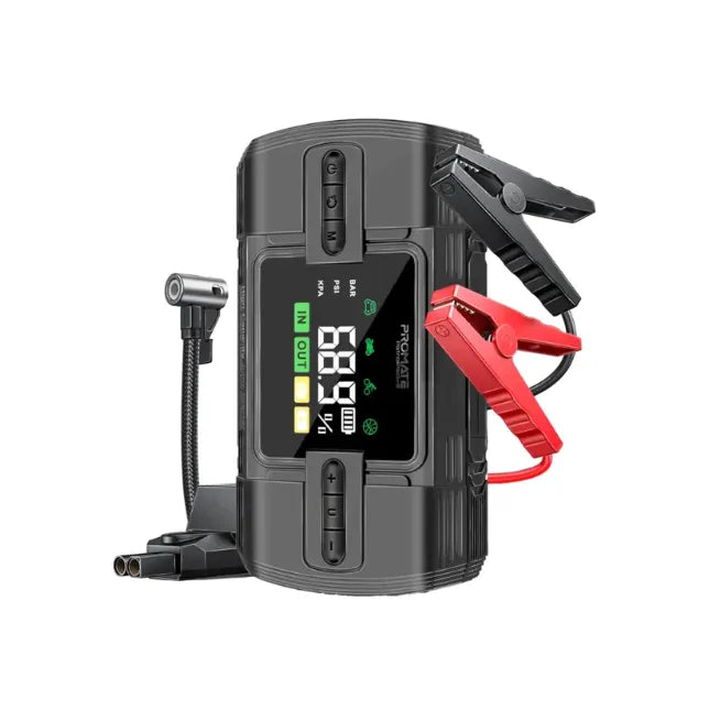 Promate 1200A/12V High-Capacity Jump Starter 150PSI Air Compressor Power bank Promate 1200A/12V High-Capacity Jump Starter 150PSI Air Compressor Power bank