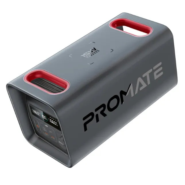 Promate Portable Power Station 600W/161000mAh LiFePO4 High-Capacity PowerTank-600
