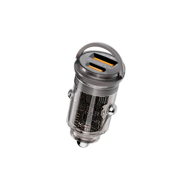 Promate Mini Car Charger 65W RapidCharge Transparent Power Delivery & QC 3.0 Promate Mini Car Charger 65W RapidCharge Transparent Power Delivery & QC 3.0